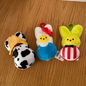 Hello Kitty Peeps Bunny Plush Keychains